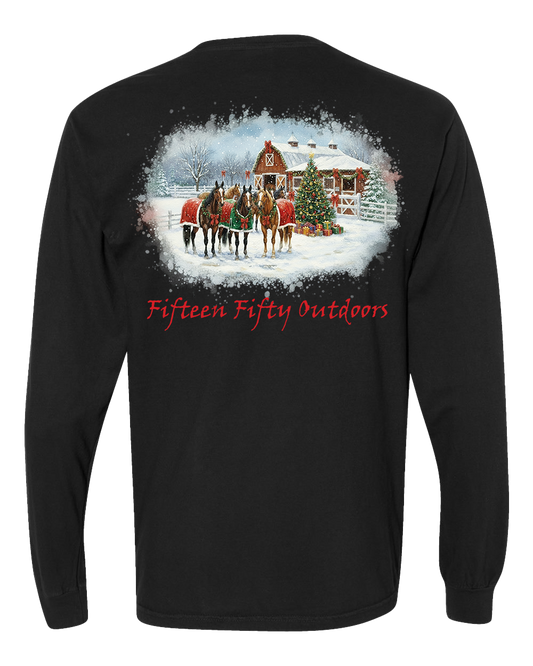 Holly Jolly Horse Barn LS Tee