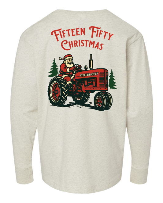 Fifteen Fifty Santa Tractor LS Youth Tee