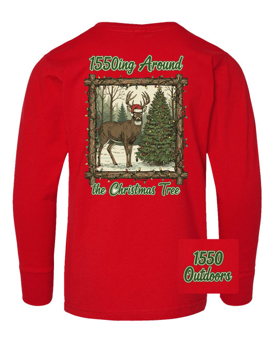 1550ing Around the Christmas Tree LS Youth Tee