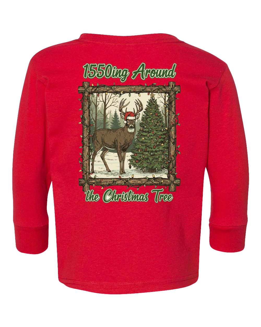 1550ing Around the Christmas Tree LS Toddler Tee