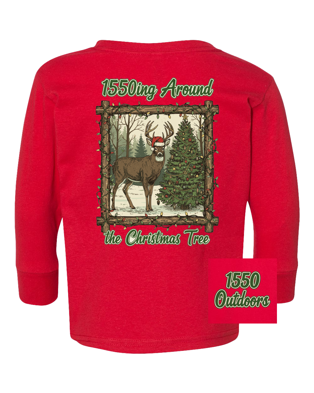 1550ing Around the Christmas Tree LS Toddler Tee