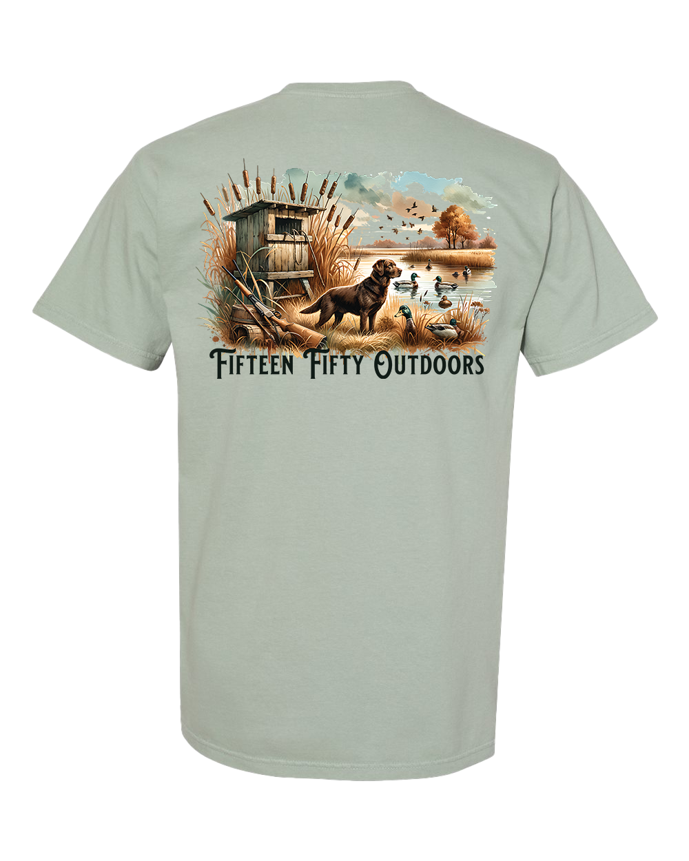 Chocolate Lab Duck Pocket Tee