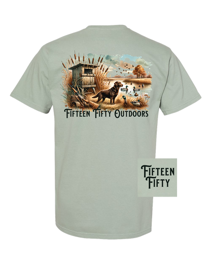 Chocolate Lab Duck Pocket Tee
