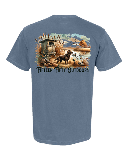 Chocolate Lab Duck Pocket Tee