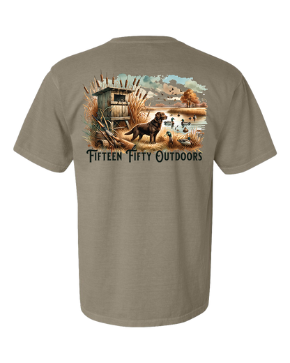 Chocolate Lab Duck Pocket Tee