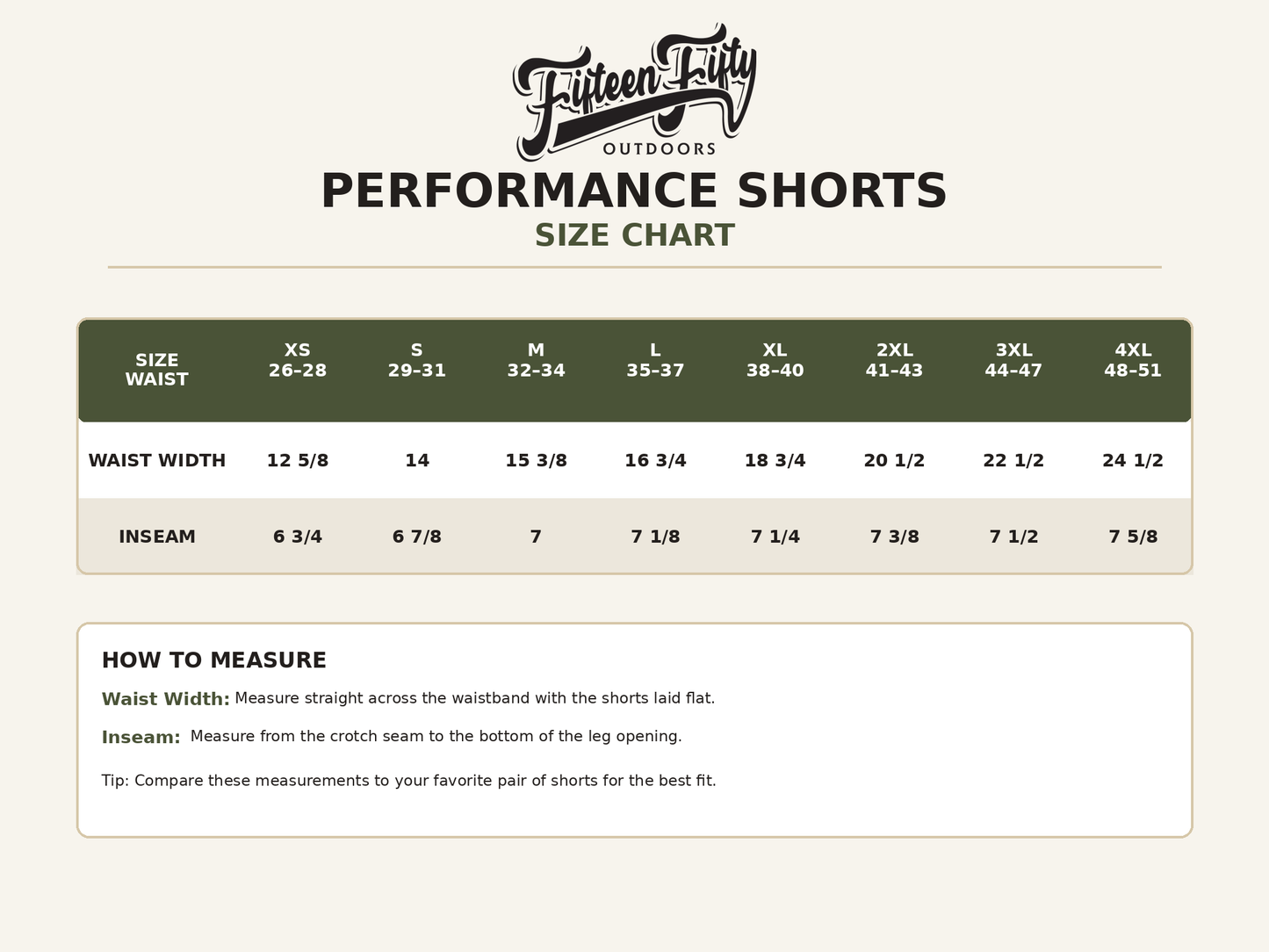 Fifteen Fifty Outdoors Performance Shorts