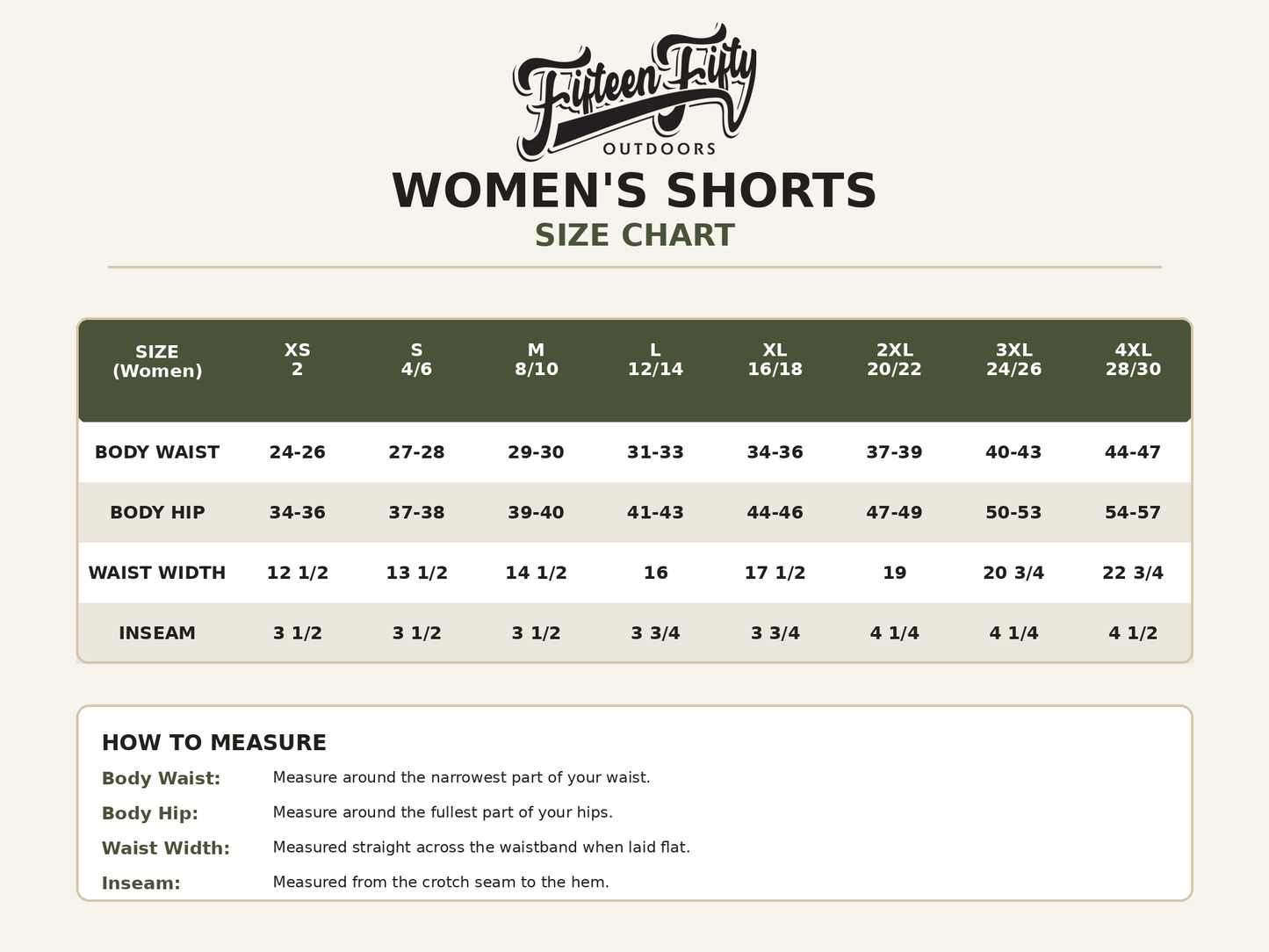 Fifteen Fifty Outdoors Women's Comfort Shorts