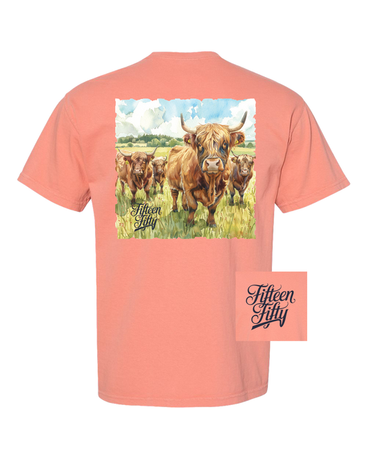 Highland Cows Pocket Tee