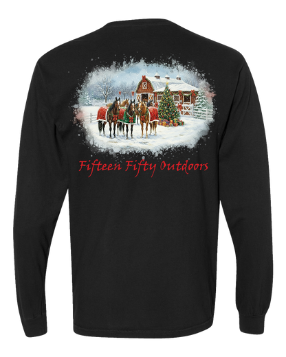Holly Jolly Horse Barn LS Tee