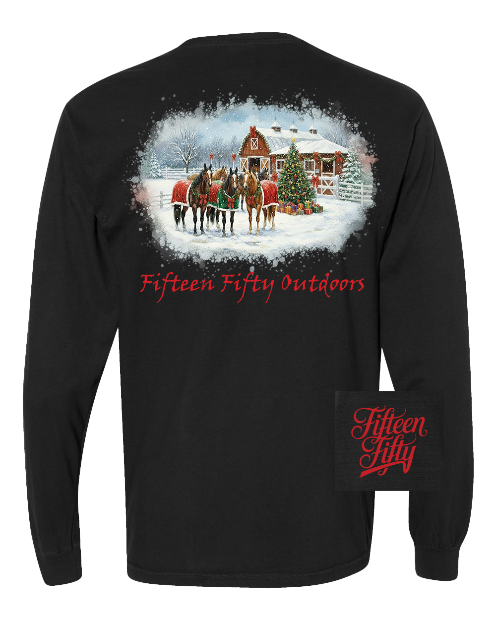 Holly Jolly Horse Barn LS Tee