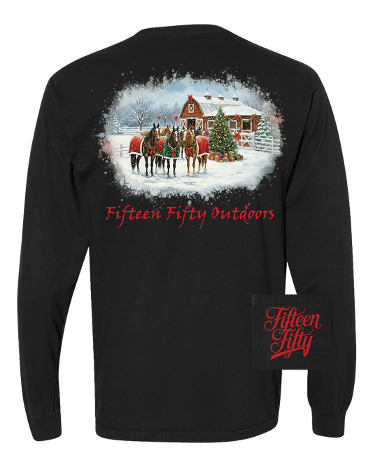Holly Jolly Horse Barn LS Tee