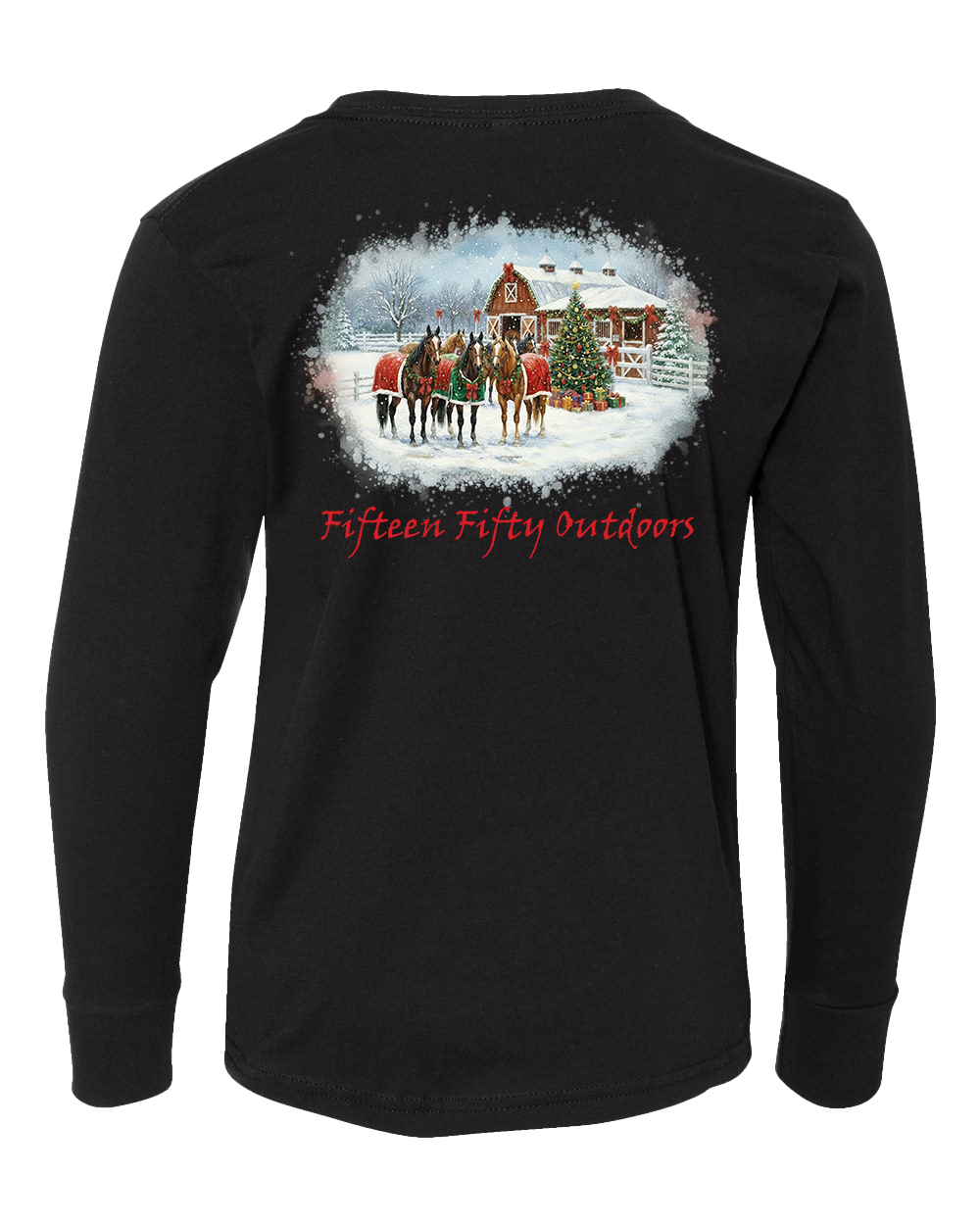 Holly Jolly Horse Barn LS Youth Tee