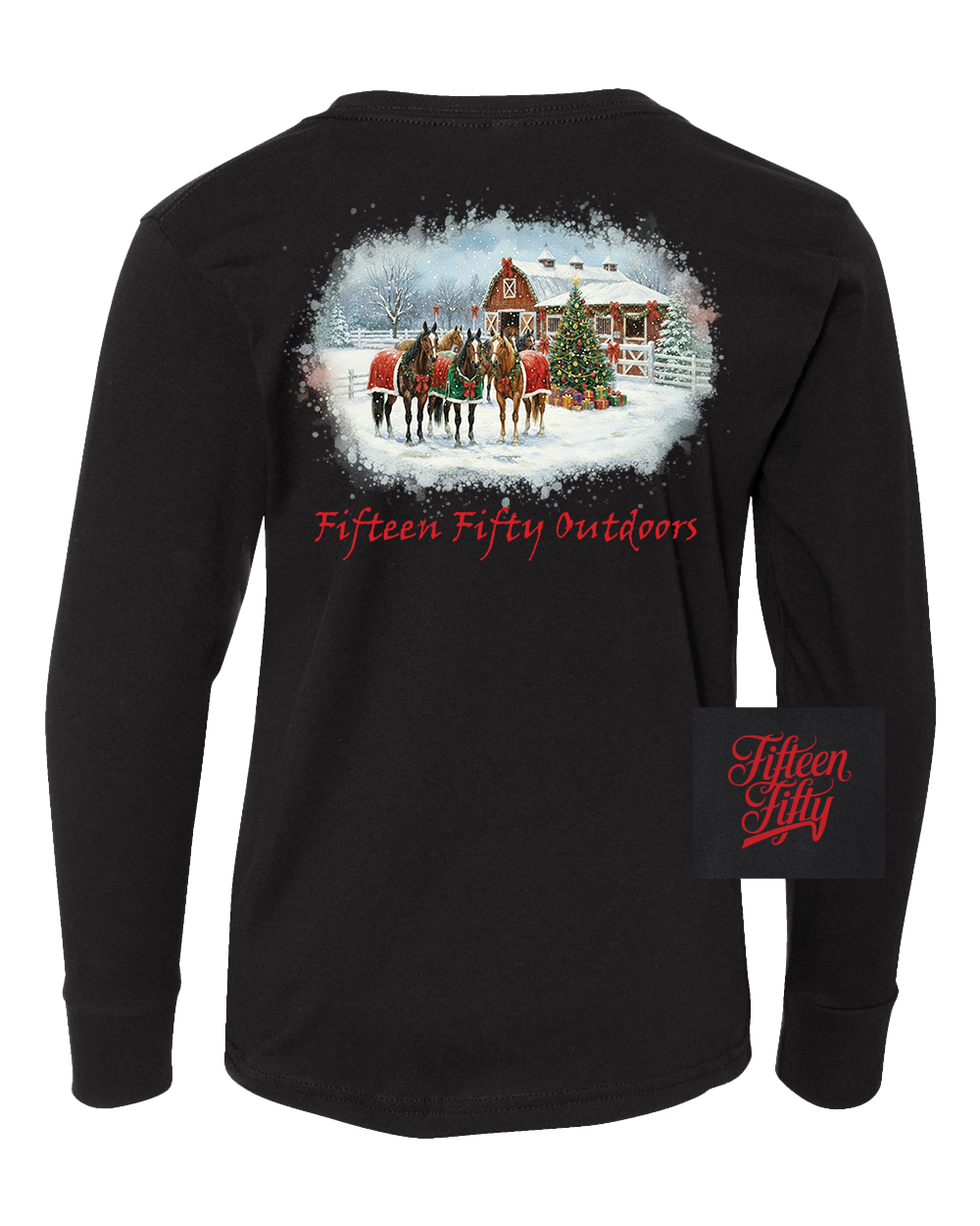 Holly Jolly Horse Barn LS Youth Tee