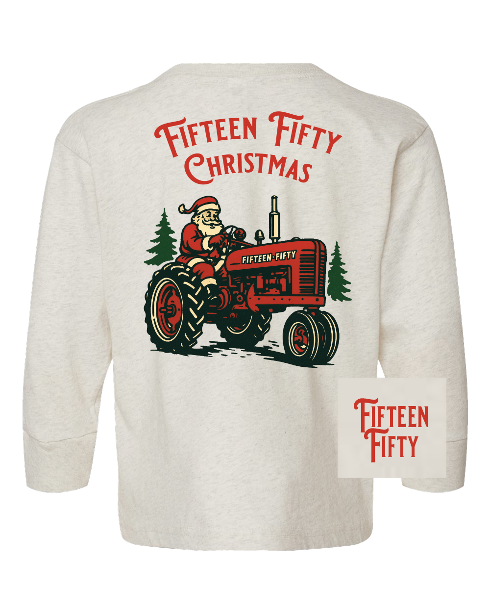 Fifteen Fifty Santa Tractor LS Toddler Tee