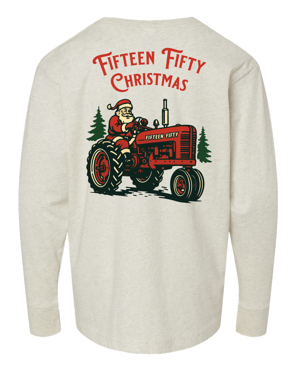 Fifteen Fifty Santa Tractor LS Youth Tee